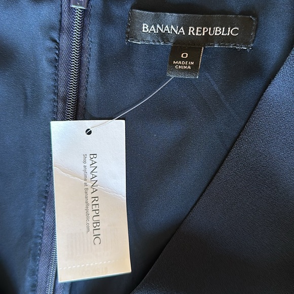 BLUE Sheath Dress - BANANA Republic - Size 0 - NWT - Blue DRESS - Navy Dress - Picture 7 of 9